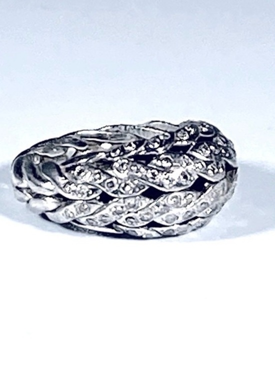 John Hardy Jewelry - John Hardy Classic Chain Ring with Pave Diamonds